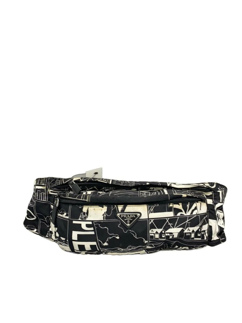 Prada Comic Triangle Waist Bag Black All over